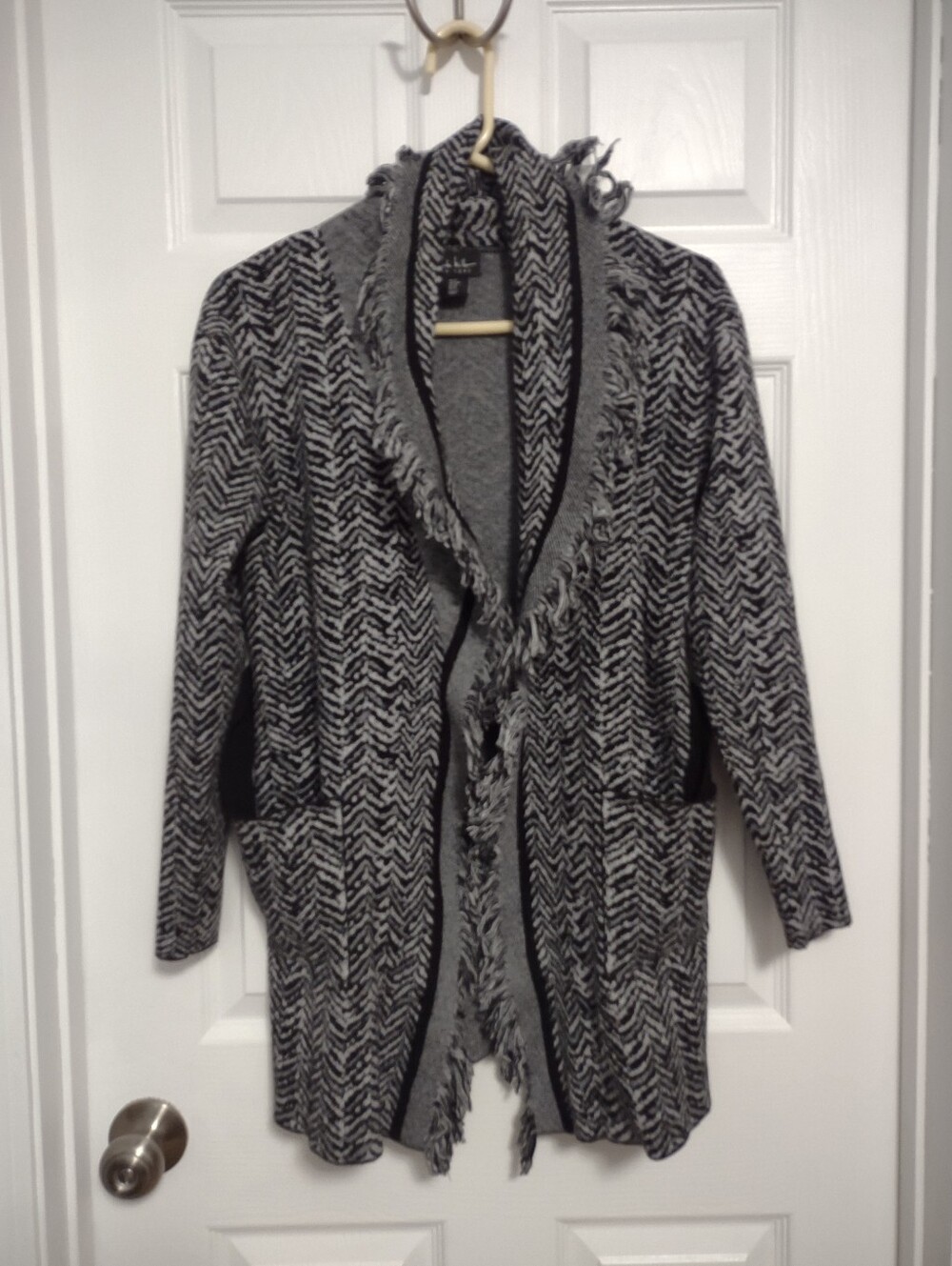 Chevron Fringed Sweater+Belt(M)